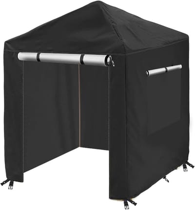 Speelhuis Hoes - Tuinhuis Beschermhoes - Buitenspeelgoed Beschermen - Waterdicht Stofwerend - 142x142x153 cm - Grijs