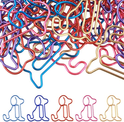 Dailygoods- Papieren Klemmen 50 Stuks - Dierenvorm - Metalen Klemmen - Kleurrijke Paperclips - Grappige Kantoorgeschenken - 3 x 2,5 cm