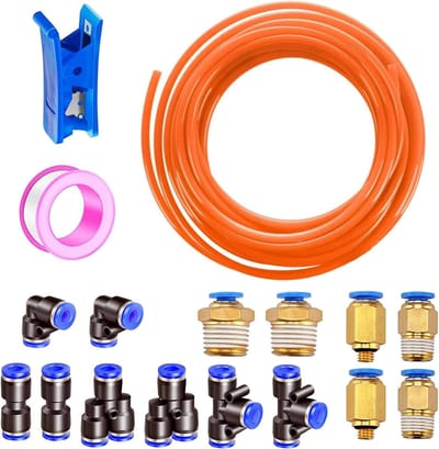 Oranje Pneumatische Slang 6mm OD, 4mm ID, 12m Polyurethaan Lucht slang voor Pneumatische Apparaten en Snelle Ontkoppeling