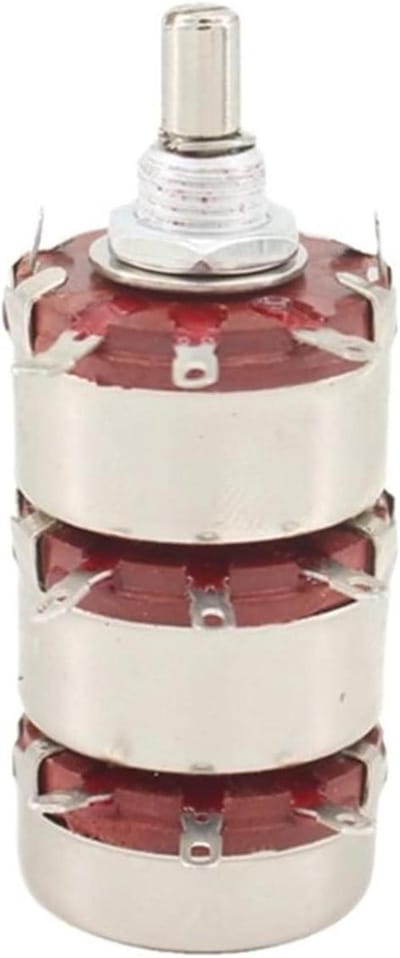 Audio Potentiometers - Variabele Weerstanden - Geluidsaanpassing - Carbon Componenten - 100K Ohm - Metaal
