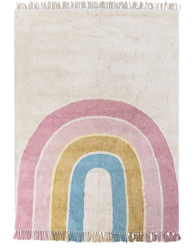 TATARLI - Vloerkleed - Meerkleurig/Beige - 140 x 200 cm - Katoen