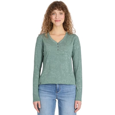 Ragwear - Shirt Pinkki groen print LM dames - maat M