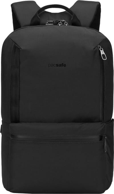 Pacsafe Metrosafe X Backpack - 20 L - Rugzak - RFID-blokkerend - Verstelbare Schouderbanden - Geschikt voor 16-inch laptop - Snijbestendige Rugtas - Schoudertas - Zwart