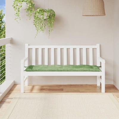 Bankkussen Bladeren - Zitkussen Tuin - Buiten Zitten - Waterafstotend Oxford - 150 x 50 cm - Groen