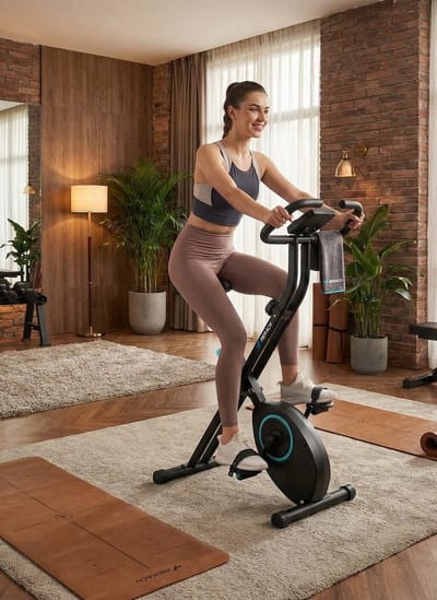 Hometrainer Inklapbaar – Magnetische Ergometer - Magnetische Ergometer LCD Monitor – - Medahomestore