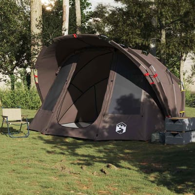 Vidaxl Tente de Pêche, 5 Personnes, Marron, Imperméable
