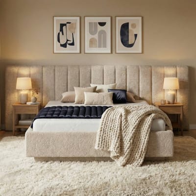 Mörgenn Luxe Bed Loft Luxe Designbed - - Beige (Beige 2) - 140x200