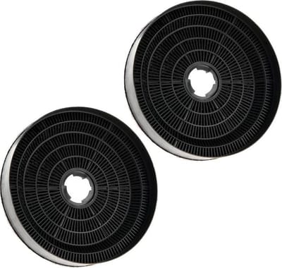 AllSpares Koolstoffilter (2st.) voor afzuigkappen geschikt voor Candy KFC6918 en Airlux CR390 (Ø170x35mm)