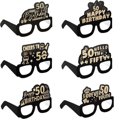 3D glitter papieren bril set voor dames heren verjaardag party decoratie