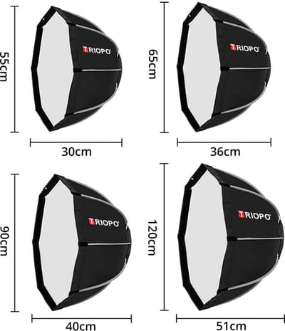 120 cm Fotobord Octagon Umbrella Softbox met Snelle Installatie en Honeycomb Grid voor Studio en Outdoor Fotografie