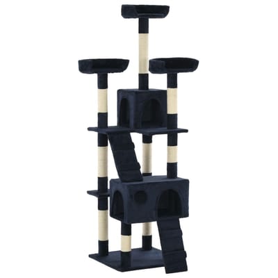 vidaXL - Kattenkrabpaal - met - sisal - krabpalen - 170 - cm - blauw