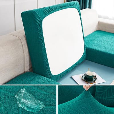 Waterdichte Sofa Stoelkussens Beschermhoezen 1234 Zits Elastische L-vormige Hoek Fauteuilhoes Sofa Beschermhoes Sets Voor Familiekamer Beschermer Normal Size (S)-1pc donkergroene kleur