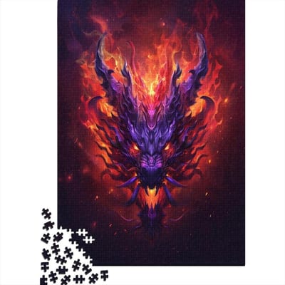 Loong Puzzel voor volwassenen, 1000 stukjes, verfijnde mini-puzzel voor volwassenen, artwork Jigsaw, puzzel voor familie, spel, woondecoratie, 1000 stuks (75 x 50 cm)