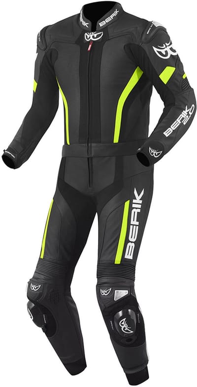 Berik Losail Zwart Geel 2-Delig Motorpak - Racepak