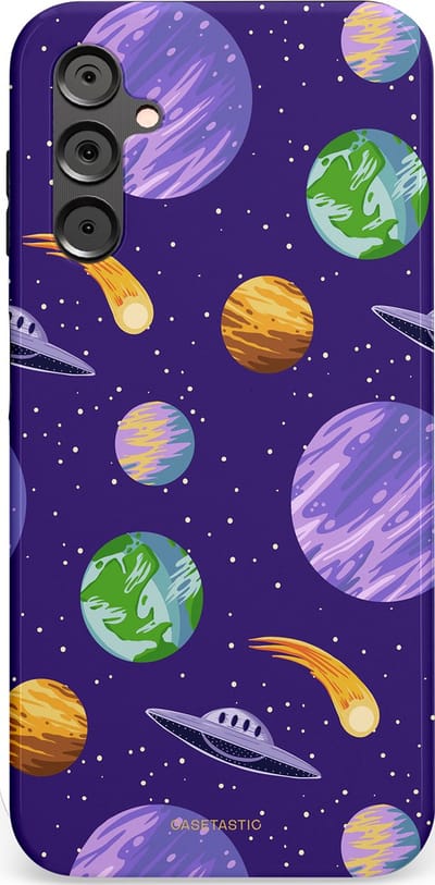 Casetastic Hoesje Geschikt voor Samsung A14 (5G/4G) - Stijlvolle Beschermende Duo-layer Case - Ufo verkeer