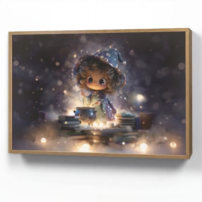 Nachtlampje 100x70 cm - Kinder lamp - Meisje - Toveren - Sterren - Paars - Tafellamp kinderkamer draadloos - Slaapkamer lampje - Bedlamp kinderen - Kinderlampje - Wandlamp babykamer - Nachtlampjes