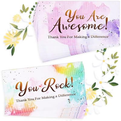 Golden crown - Positieve Bevestigingskaarten - Waardering Kaarten - Kleurrijke Motiverende Kaarten - 200 Stuks - Lofbriefkaarten - Geschikt voor Lerar