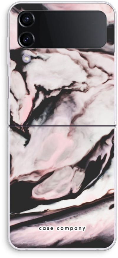 Case Company® - Hoesje geschikt voor Samsung Galaxy Z Flip4 hoesje - Roze stroom - Soft Cover Telefoonhoesje - Bescherming aan alle Kanten en Schermrand