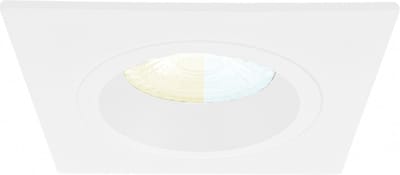 Inbouwspot Wietse met Philips HUE White Ambiance - Voor binnen / woonkamer / keuken / slaapkamer - spot - Wit - vierkant - IP20 - GU10 - Buitendiameter: 93MM - boorgat: 75-81MM - min. Inbouwdiepte: 70MM