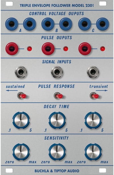 Tiptop Audio Model 230t Triple Envelope Follower - Interface modular synthesizer
