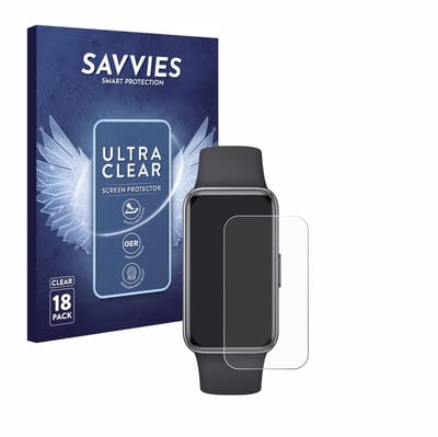 Savvies - Screenprotector voor Huawei Band 9 - Folie Beschermfolie transparant 18 Stuks
