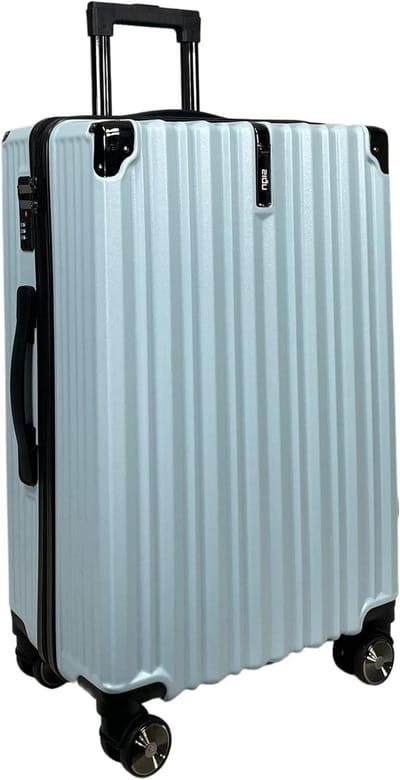 Reiskoffer Hard Shell - Bagage Koffer ABS - Handbagage Vervoer - Lichtgewicht 4 Dubbele Wielen - Medium 67x43x27cm - Lichtblauw