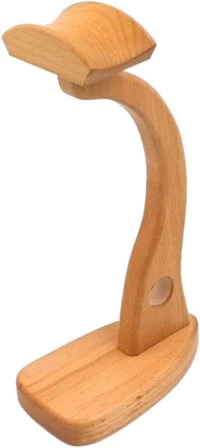Hoofdtelefoon Houder - Displaybeugel Oortelefoon - Bureau Organisatie - Met Kabelgleuf - 32 cm Hoog - Beige