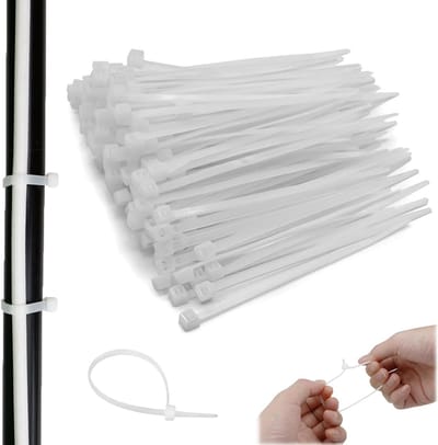 Kabelbinders 300 Stuks - 100mm x 2.5mm - Sterke, UV-bestendige Nylon Kabelbinders voor Huishouden, Werkplaats en Tuin, Ideaal voor Kabelbeheer