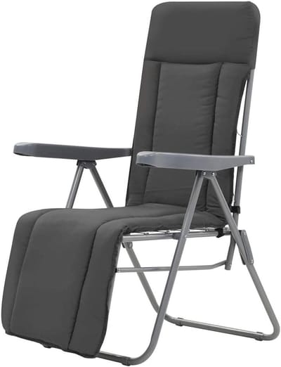 Inklapbare tuinstoelen - Relaxstoelen set - Buiten ontspannen - Verstelbare rugleuning - 2 stuks - Grijs