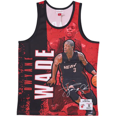 Basketbalvest voor heren Nba Burst Mesh tank nr. 3 Dwyane Wade Miahea originele teamkleuren