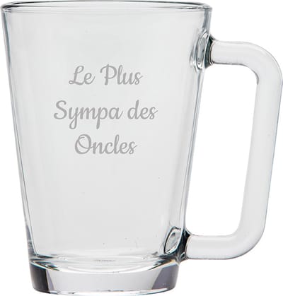 Theeglas gegraveerd - 26cl - Le Plus Sympa des Oncles