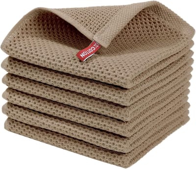 Dailygoods- Poetsdoeken Set van 6 - Katoenen Vaatdoeken - Wasbaar en Pluisarm - Absorberend - 33x33 cm - Zacht en Duurzaam - Theedoeken