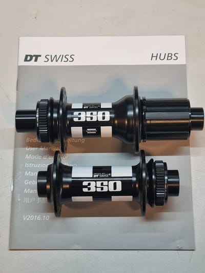 DT SWISS 350 set voorwiel en achterwielnaaf