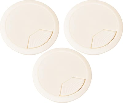 AMIG Kabeldoorvoer Bureau 60mm Wit - Set van 3 Verstelbare Kabeldoorvoeren - Stijlvol Kabelmanagement