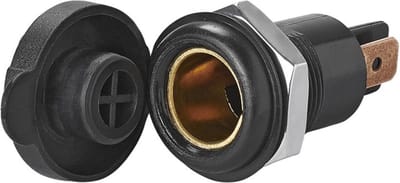 ProPlus Inbouwdoos - DIN - 12/24 Volt - 16 Ampère - Ø 18 mm - Zwart