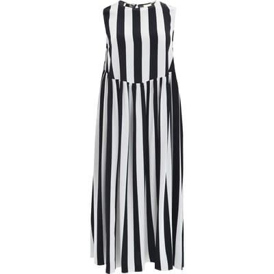 Gestreepte mouwloze jurk dames Mat Fashion