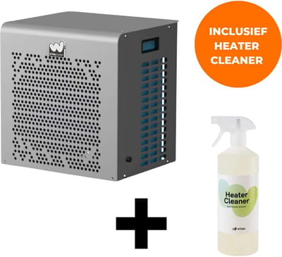 W'eau Mini Power zwembad warmtepomp - 4 kW - Warmtepomp zwembad - Plug & Play - Voor zwembaden tot 16.000L - Inclusief Heater Cleaner