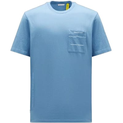 Moncler Genius × Frgmt Hiroshi Fujiwara Samenwerking Gebogen Letterprint Zak Ronde Hals Korte Mouw T-shirt Unisex T-shirt I209U8C00005M3265710 L gray