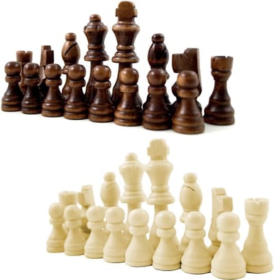 Schaakfiguren met Viltglijders - Handgesneden Staunton Design - XL 90mm