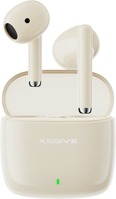 Xssive TWS18 - Oortjes Draadloos - Cremé Beige - Bluetooth Oordopjes met 20 Uur Batterij - Draadloze Earbuds met Bluetooth 5.3
