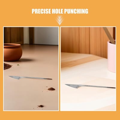 Pottenbakkerij Trim Tool - Kleisnijder Perforator - Keramiek Vormgeven - Driehoekig Ontwerp - 17.5 cm - Zilver