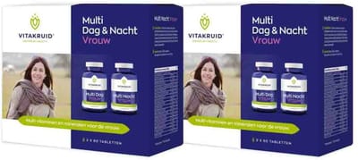 Vitakruid Multi Dag & Nacht Vrouw - 2 x 180 tabletten - Voordeelverpakking
