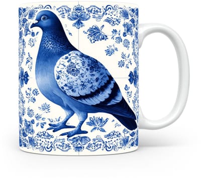 Mok Duif Beker voor koffie of tas voor thee, cadeau voor dierenliefhebbers, moeder, vader, collega, vriend, vriendin, kantoor, opa, oma, hond, kerst, sinterklaas, verjaardag