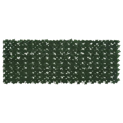 vidaXL - Balkonscherm - met - bladeren - Donkergroen - 200 - x - 75 - cm