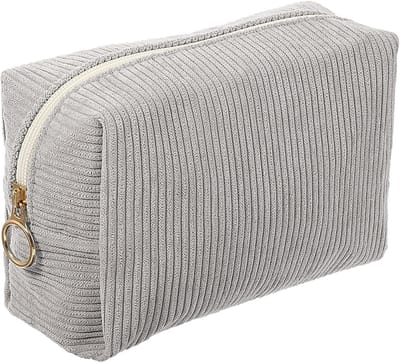 Kleine Make-up Tas voor Vrouwen, Reis Cosmetica Organizer met Rits, Grote Capaciteit en Multifunctionele Accessoires voor Reizen (Grijs)