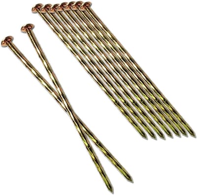 Metalen Grasnagels - Landschapspalen Spiraal - Vastzetten Kunstgras - Zwaar Gegalvaniseerd Metaal - 200 Stuks 6 Inch