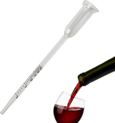 Alcoholmeter voor Wijn en Sterke Dranken - Nauwkeurige Vinometer met Hydrometer en Refractometer Functie, Ideaal voor Hobbybrouwers, Robuuste Glas Oechsle Meter voor Alcoholpercentage Meting