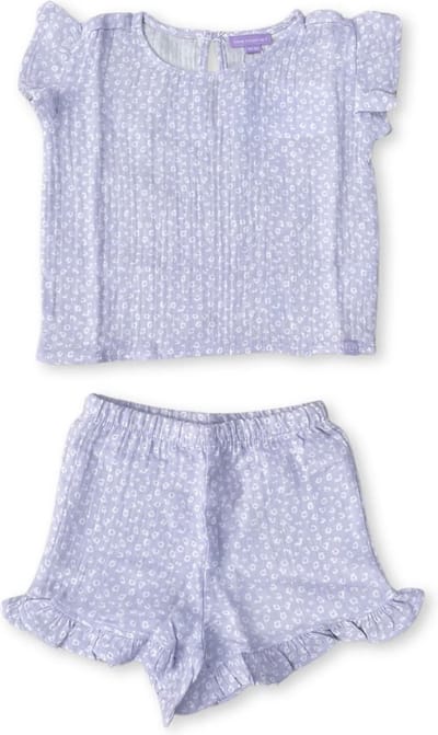 Swim Essentials - jumpsuit - 1-6 Jaar- Lila - Luipaardprint - muslin/terry