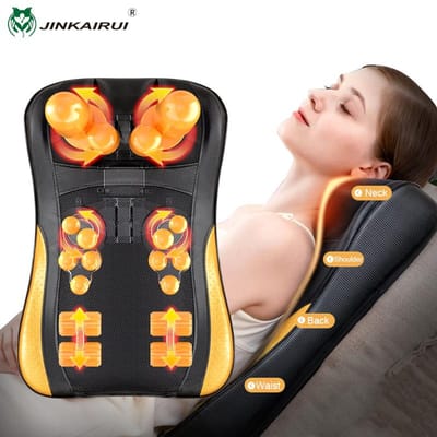 Upgrade Rugmassageapparaat Shiatsu Nekmassagekussen Elektrisch Kussen Diep met Warmte Weefselkneed voor Schouderpijnverlichting AU