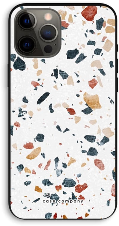 Case Company® - Hoesje geschikt voor iPhone 12 Pro Max hoesje - Terrazzo N°4 - Biologisch Afbreekbaar Telefoonhoesje - Bescherming alle Kanten en Schermrand